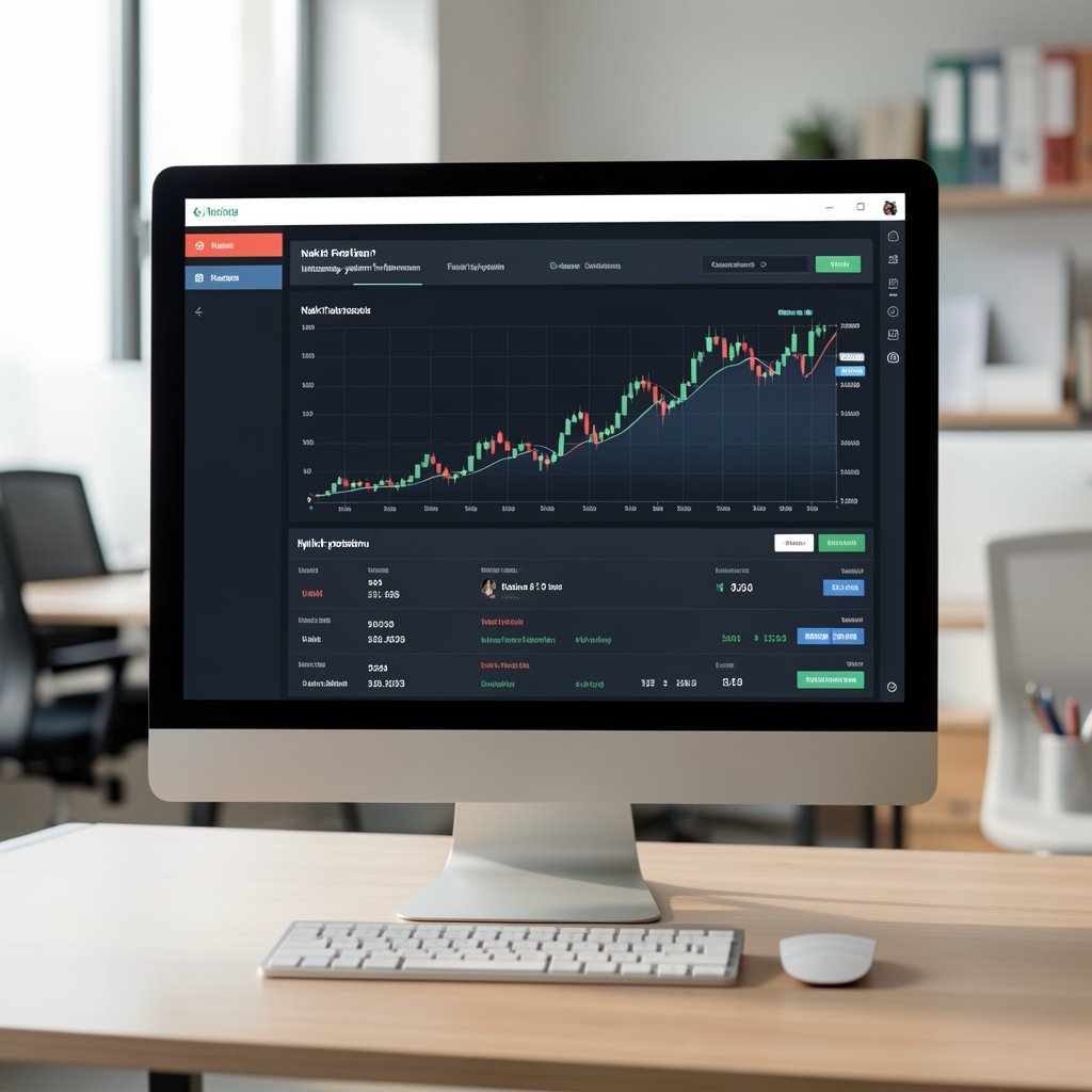 Bilgisayar monitöründe nakit akışı grafiği, işletme-yatırım-finansman faaliyetleri ayrıştırması ve aylık nakit pozisyonu çizgi grafiği gösteren finansal yazılım ekranı